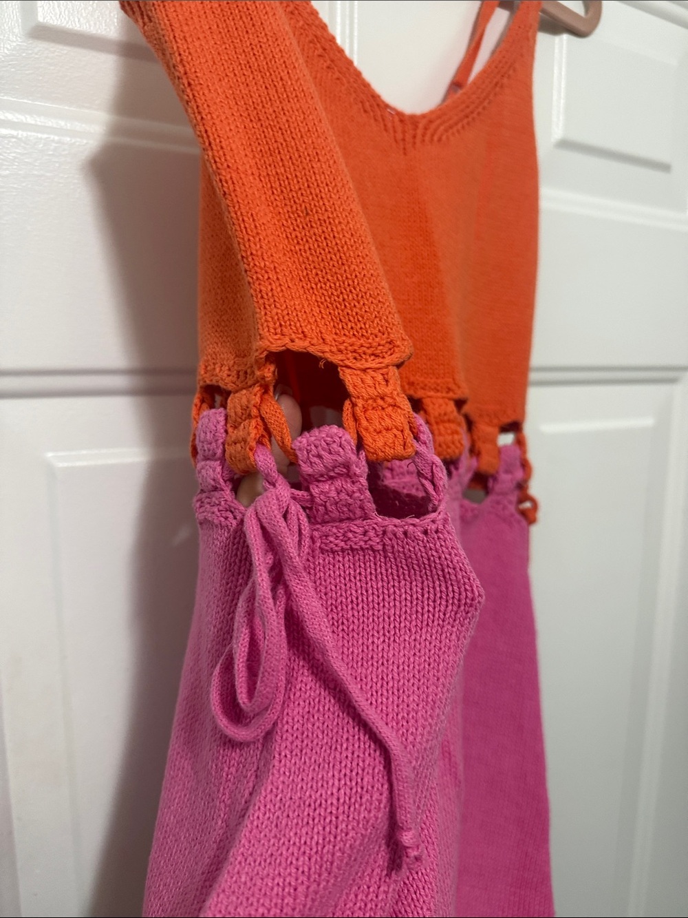 Blue Blush Orange and Pink Knit Mini Dress - Picture 4 of 11